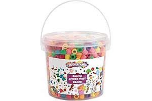 Colorations Jumbo Plastic Pony Beads: A Kaleidoscope of Colors for Kids' Artistic Adventures