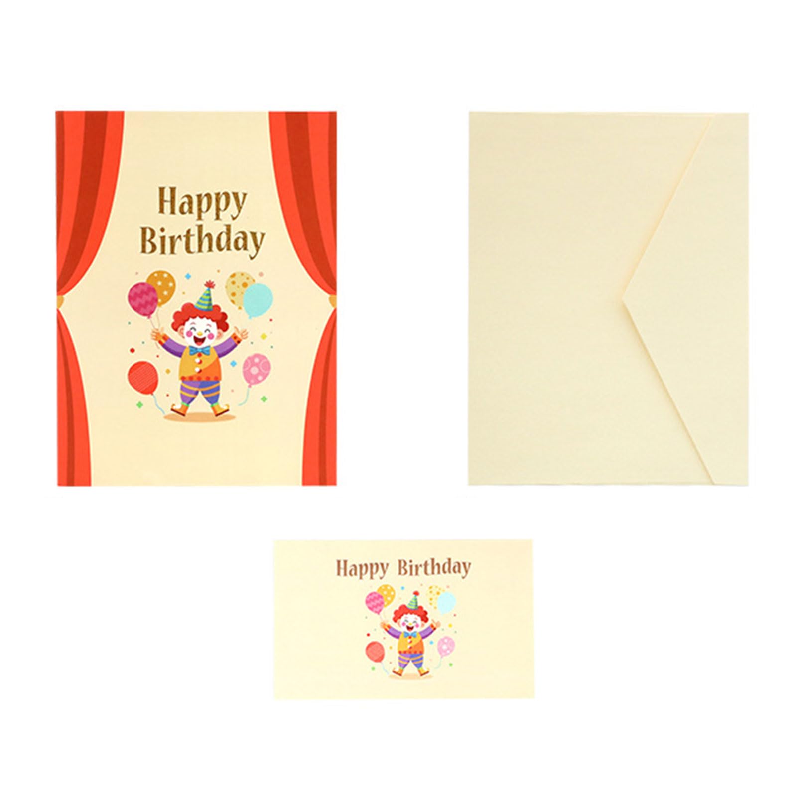 Tsophreniq Shimmering Gold Foil Clown Greeting Card Paper Carving Birthday Card for Kid Adult Birthday Anniversary Gifting Appearing Comedian