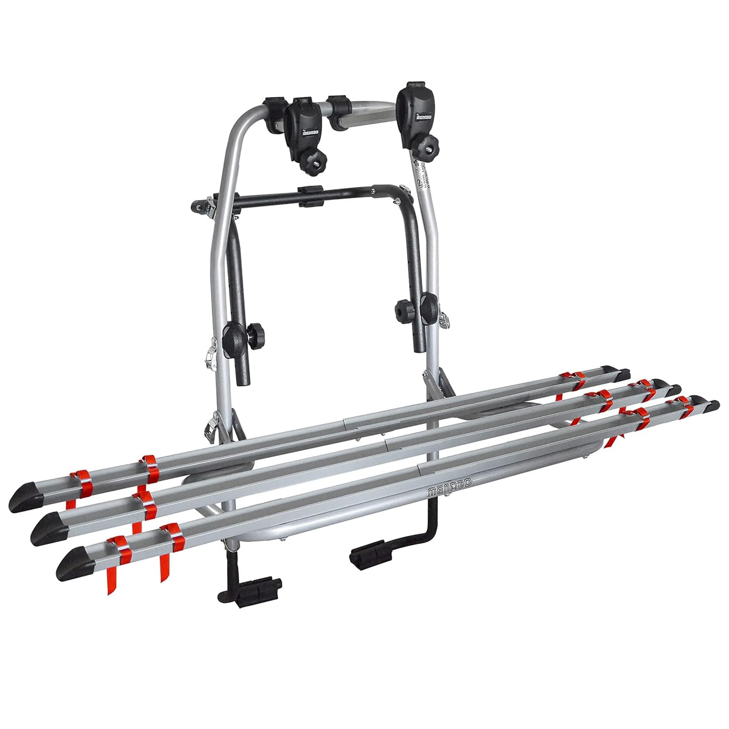 Portabici posteriore per auto da 3 bike Menabò modello STEELBIKE 3 in acciaio per NISSAN Qashqai/Dualis (J11) 5P. dal 2017 al 2021