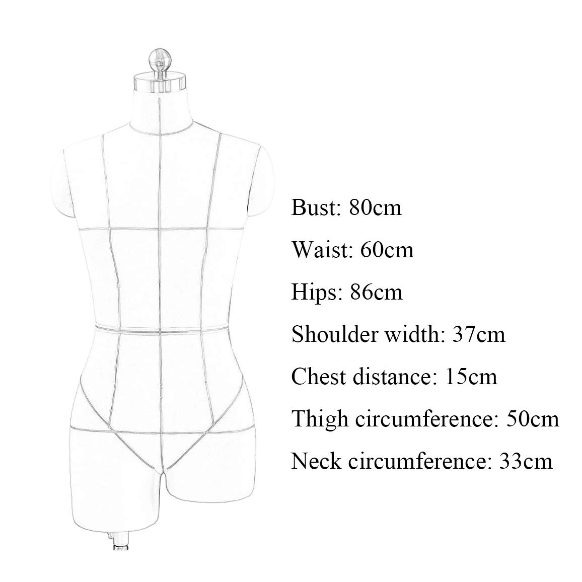 Female Dressmaking Mannequin Tailors Tailors Mannequin Dummy Clothing Store Mannequins Model with Metal Base Window Display Shelf
