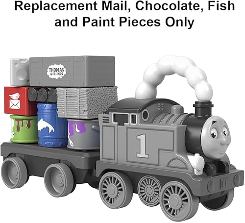 Miniatura 2 de Piezas de repuesto para Thomas and Friends Wobble Cargo Stacker Train Playset - GWX07  Incluye piezas de correo, chocolate, pescado y pintura