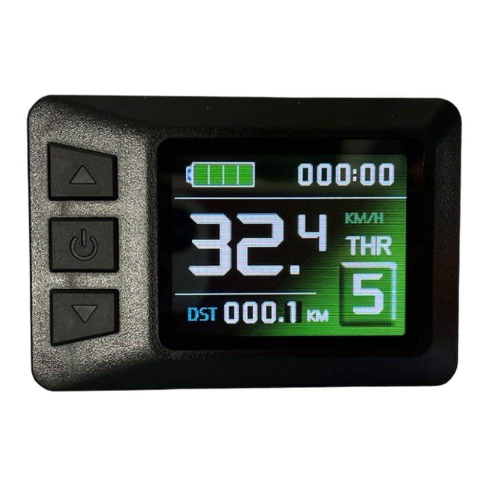 KT LCD-7C - Display per bici elettrica, schermo a colori 24 V-48 V con codici di errore per controller KT, connettore SM a 5 pin