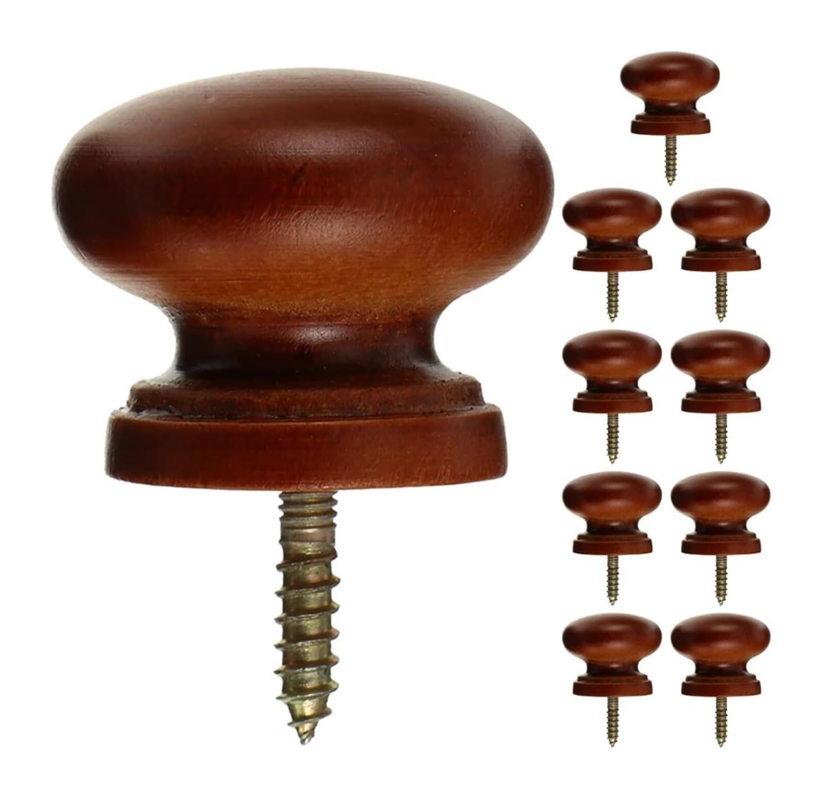 Opeximatun 10 Pieces Wooden Cabinet Knobs for Drawers and Cabinets