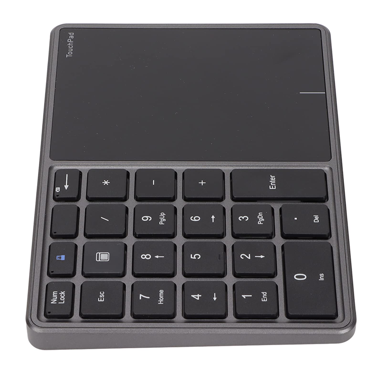Fockety Tastierino Numerico Wireless di Tipo C con Design Touchpad 22 Tasti Materiale ABS per Utenti Laptop (GREY)