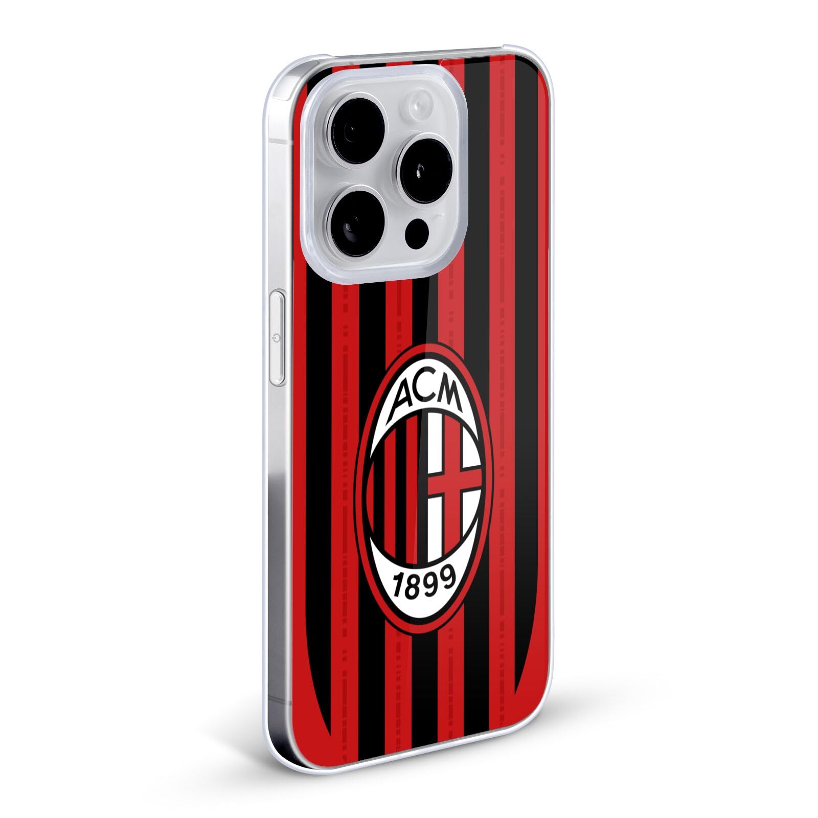 Head Case Designs Licenza Ufficiale AC Milan Home Kit per Stemma 2024/25 Custodia Cover Dura per Parte Posteriore Compatibile con Apple iPhone 15
