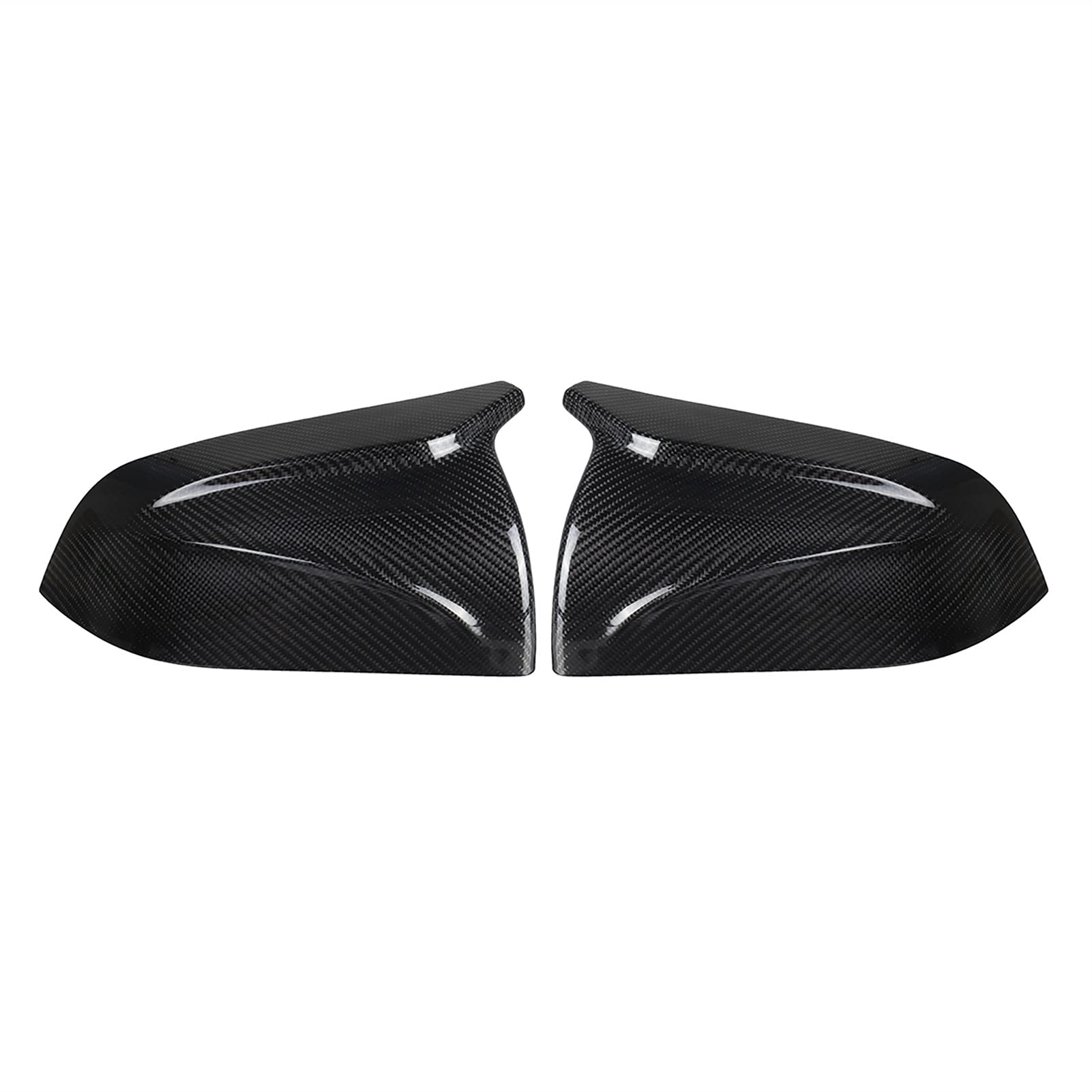 Czarny prawdziwy włókno węglowe 2xCar Rear View Mirror Cover Cap
