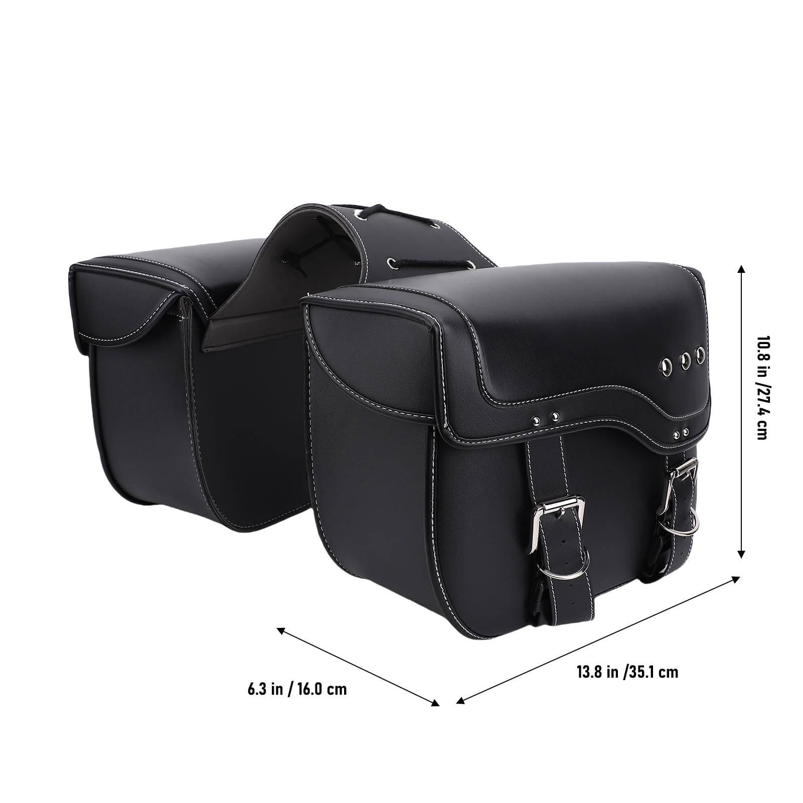 Borse Laterali per Moto Borse Portaoggetti in Pelle PU Impermeabili di Grande capacità da 30 Litri per Motociclisti in Tournée Design Elegante