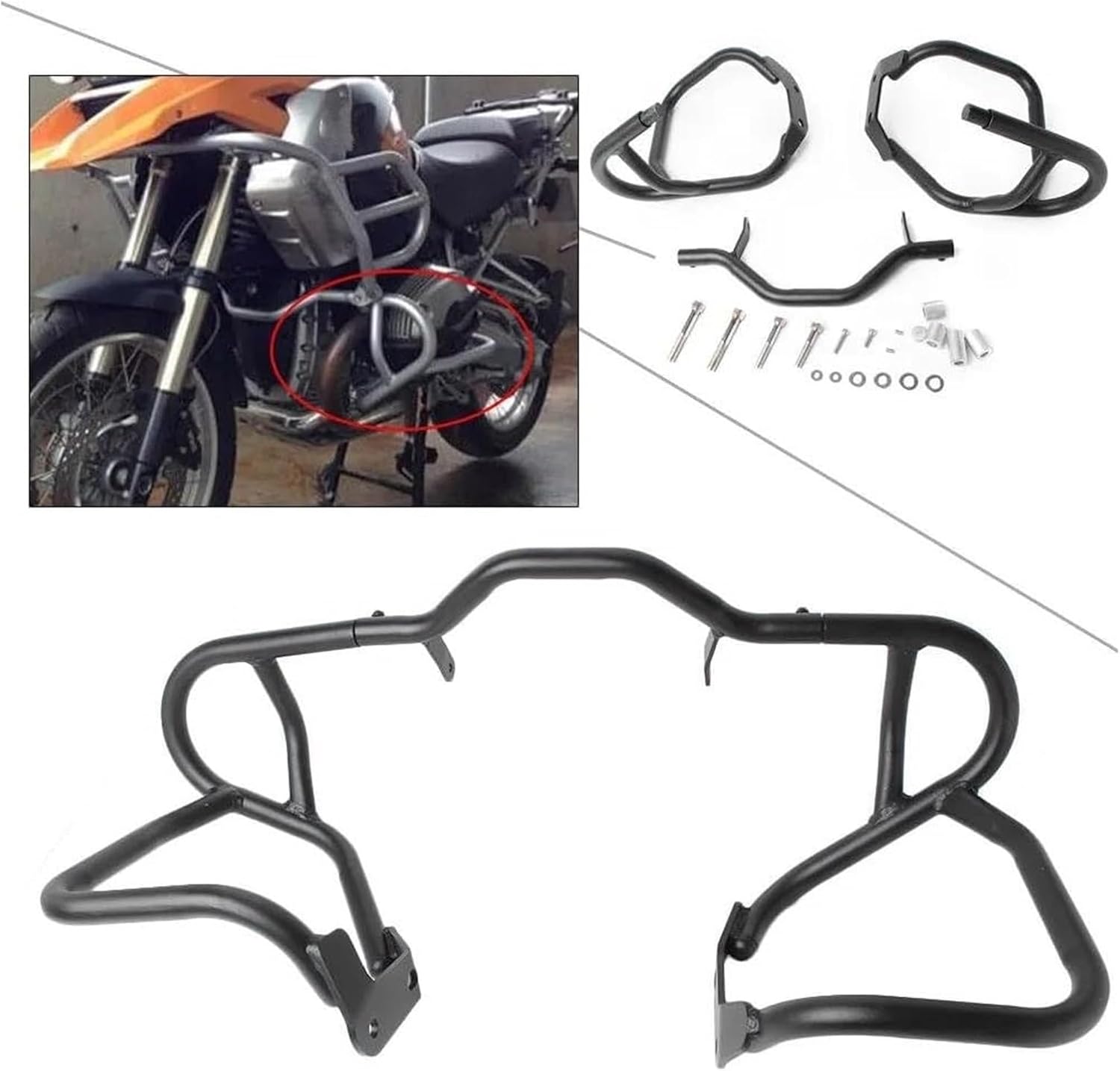 用 R1200GS 2004-2012 オートバイ下部エンジンガード高速道路クラッシュバープロテクター クラッシュバー エンジンガー
