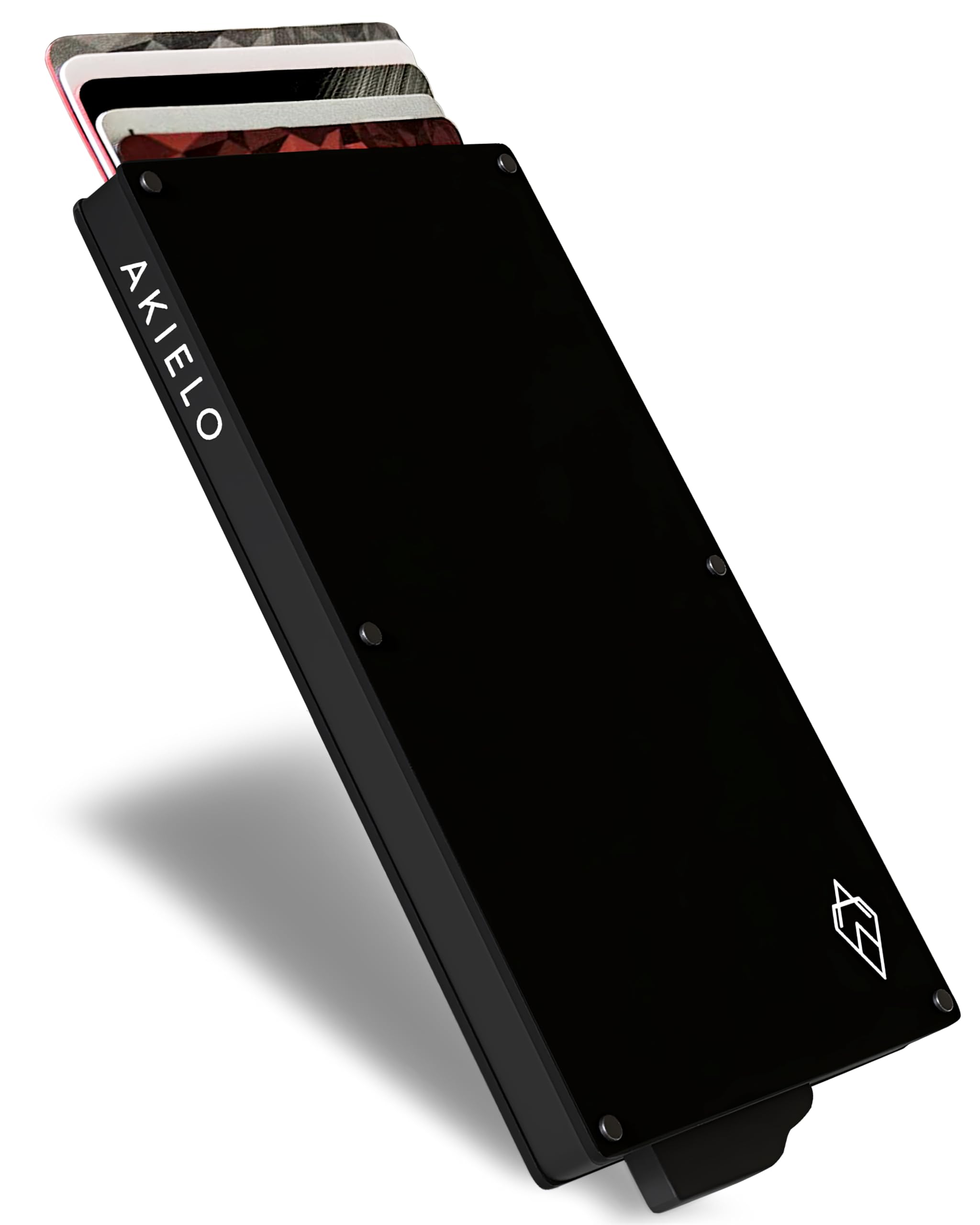 RFID Card Holder Wallet with Gift Box – Slim Minimalist Metal Wallet for Men – Contactless Credit Card Protector & Blocker – RFID Blocking Pop Up Card Wallet (Alpha Collection)