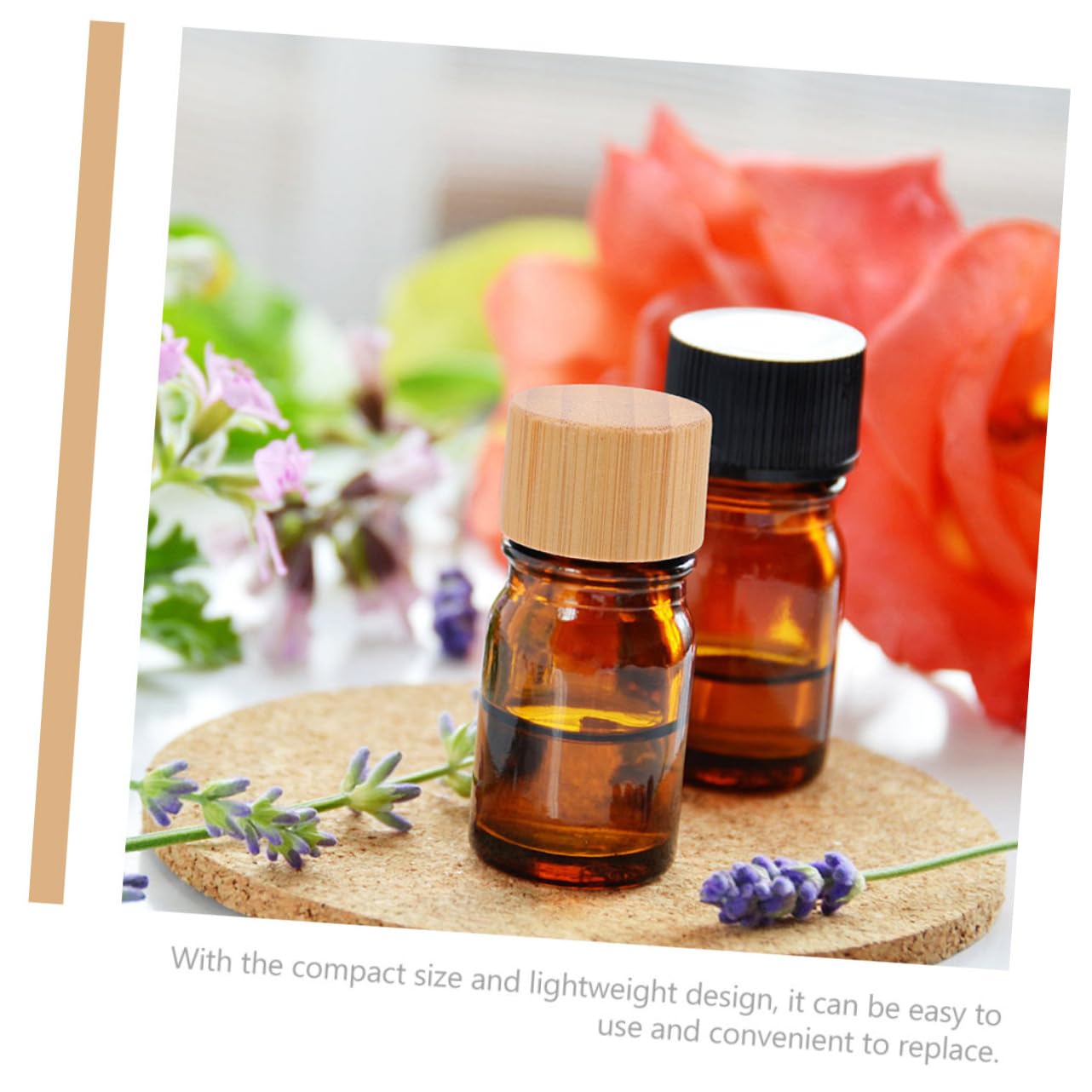 HOOTNEE 10pcs Glass Bottle Lids Replacement Roller Bottle Caps Pp Essential Oil Bottle Caps Only Sample Bottle Caps