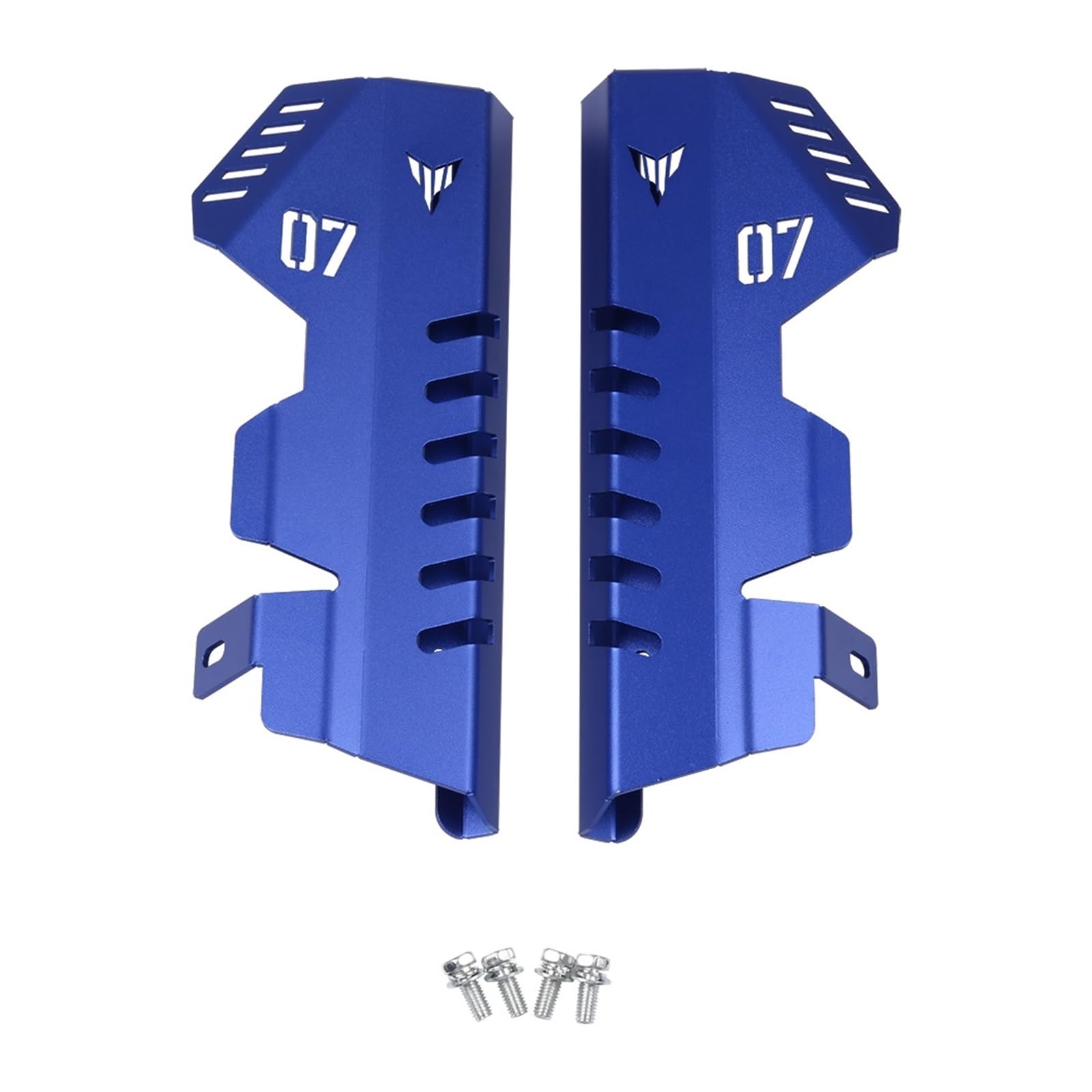 Motorcycle radiator grille cover Side Radiator Grille Cover Guard Fit For Yamahaha MT-07 FZ-07 2013-2017 Motorcycle Accessories Protector Cap (Color : Blue)
