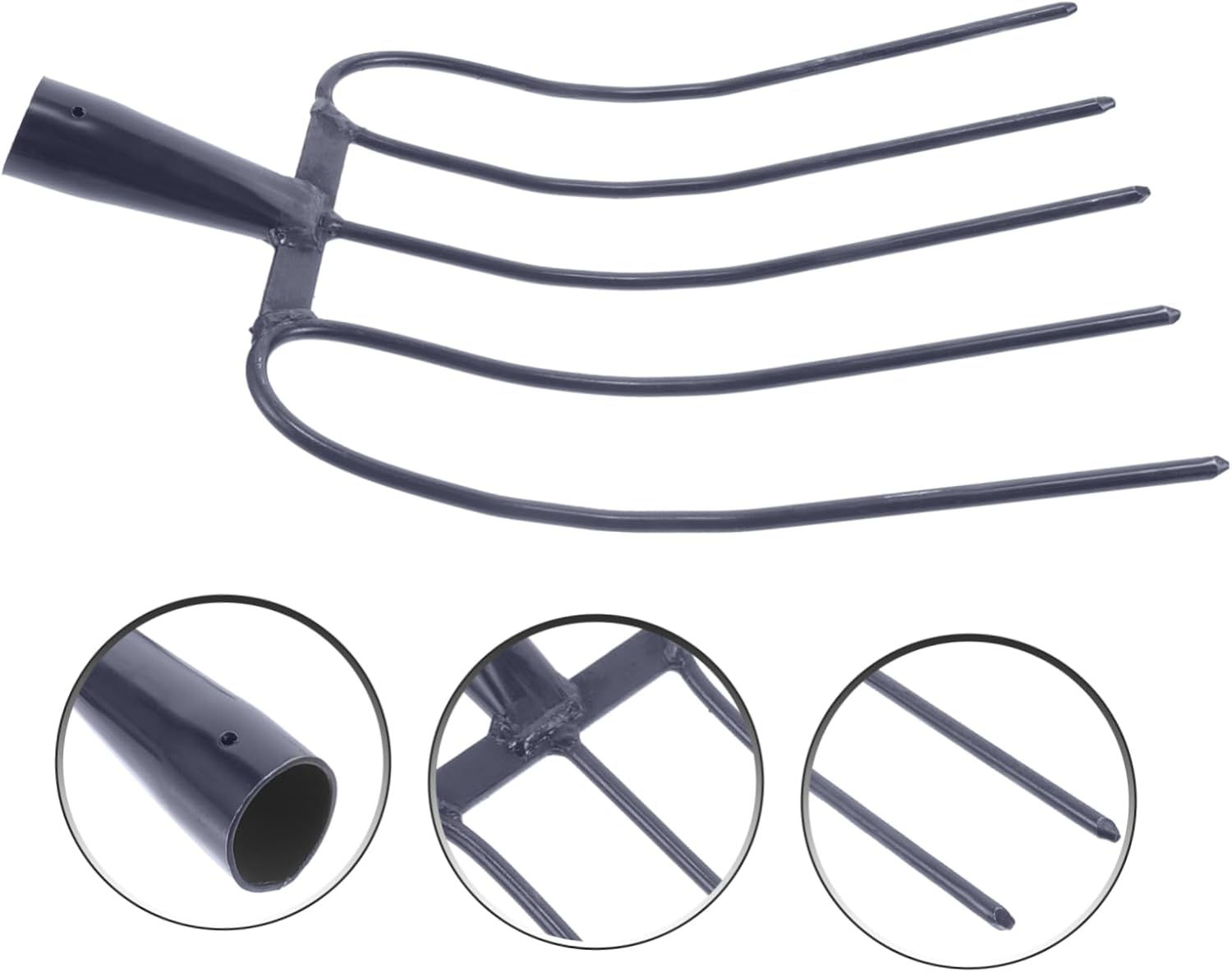 Yardwe Durable Agricultural Fork Multi Functional Manure Fork for Farm Lawn Heavy Duty Handheld Tool for Clearing Grass Maintenance Resistant Design