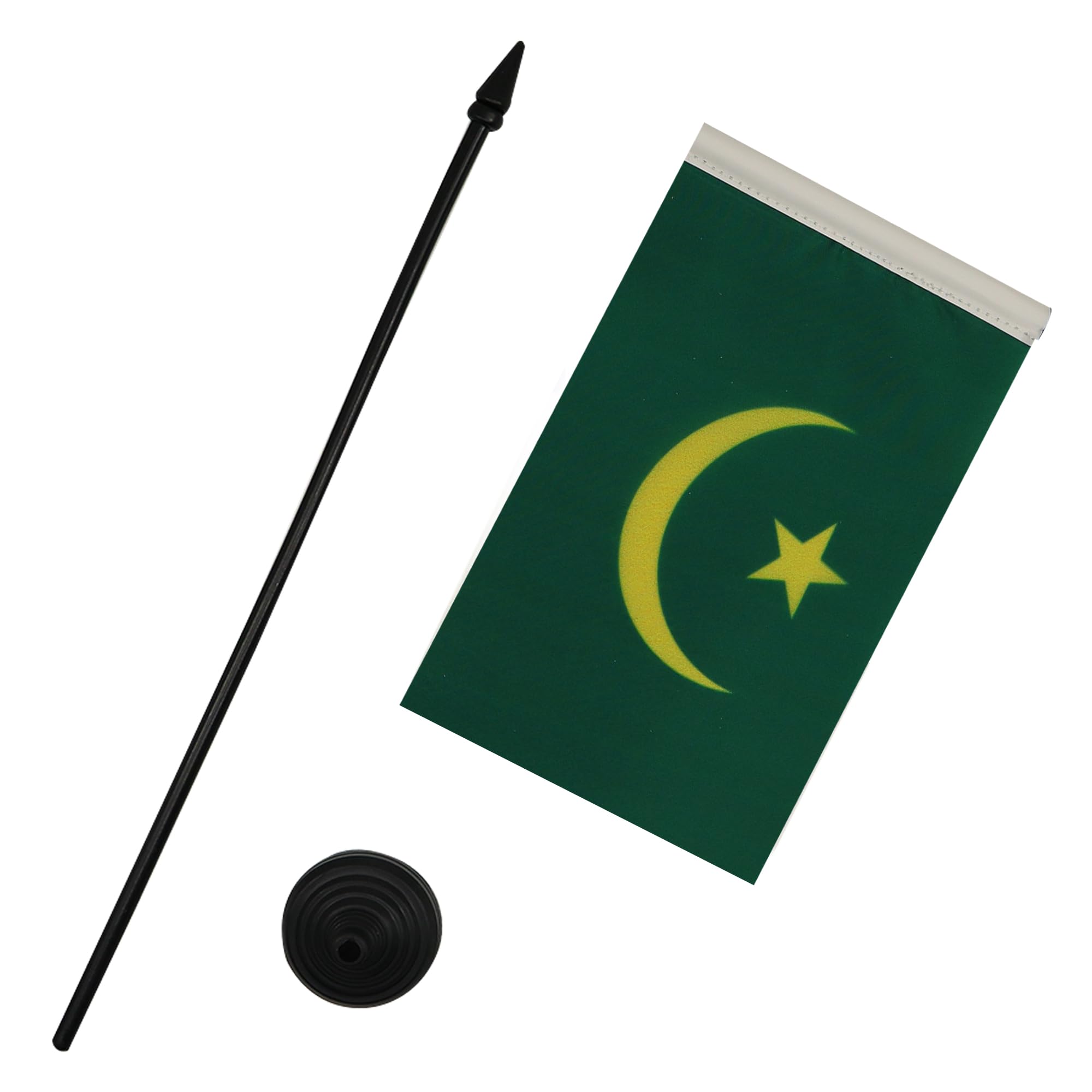 AZ FLAG, Mauritania Table Flag 4'' x 6'', Mauritanian Office Mini Banner 100% Polyester 15 x 10 cm - Image 3