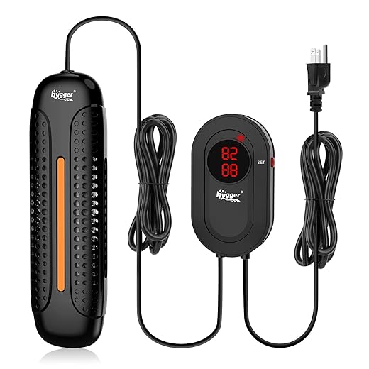hygger Aquarium Heater 300W/500W/800W/1000W/1200W Fish Tank Heater with Multiple Security Protections, Anti-Cooking Fish Alarm, Auto Stop Heating Protection, Fish Heater for Freshwater Saltwater Tank