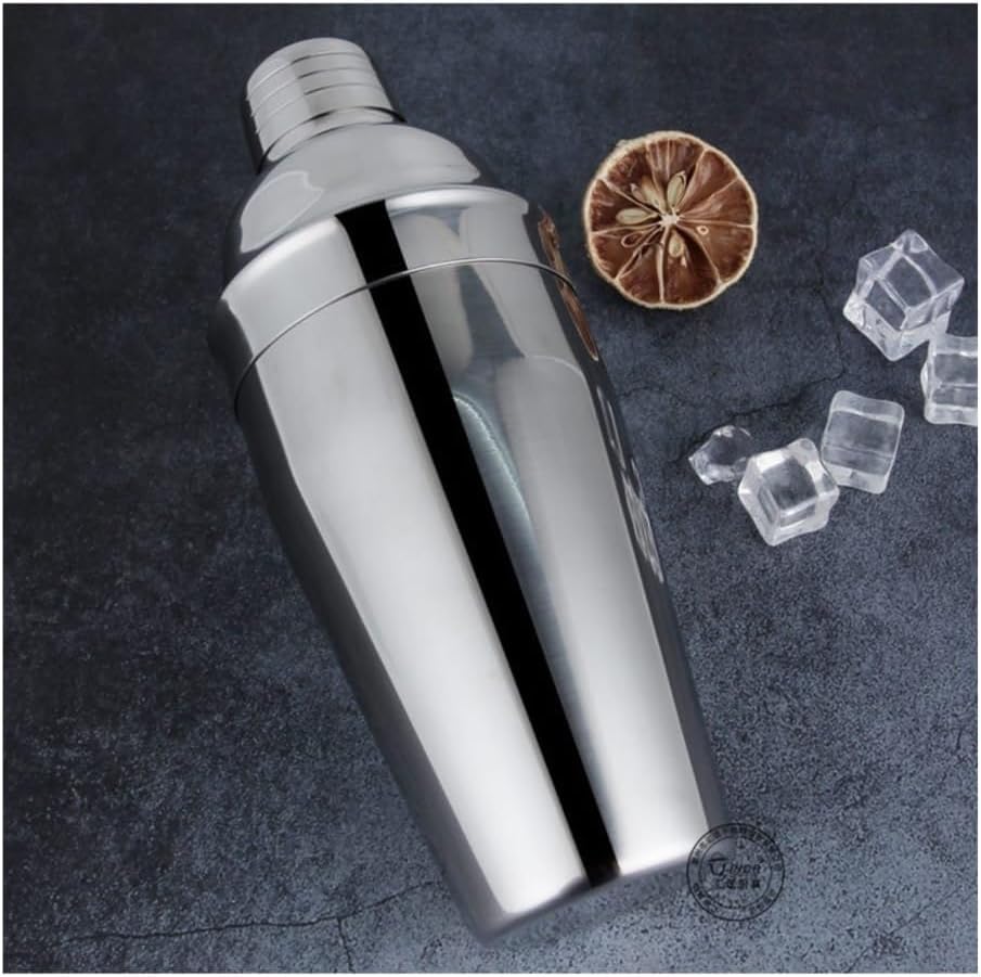 Cocktail Shaker Stainless Steel 3-Piece Bartender Set - Shaker, Measuring Cup & Bar Spoon