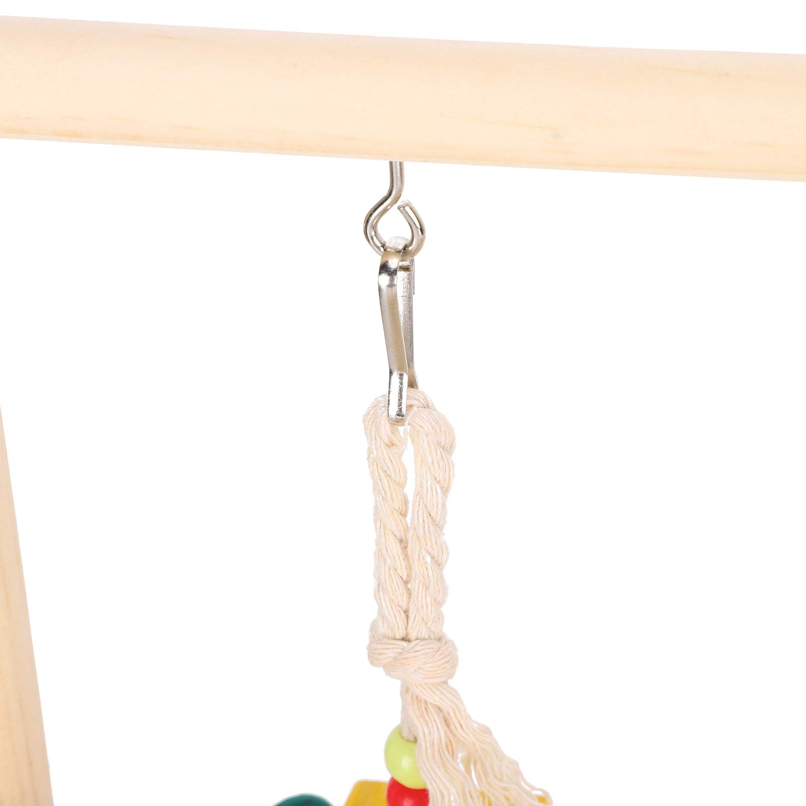 Aire de Jeux pour perroquets – Support en Bois Massif pour Oiseaux – avec Un Design de Cloche de Base – Couleurs Vives – Support de perchoir pour Cage à Oiseaux, Fournitures