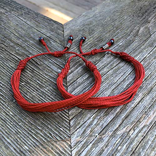 Red String Bracelet For Men And Women Handmade Thread Rope Spiritual Kaballah Adjustable Go Red Awareness His And Her Couples Love Gift Valentine's Day #TOP5