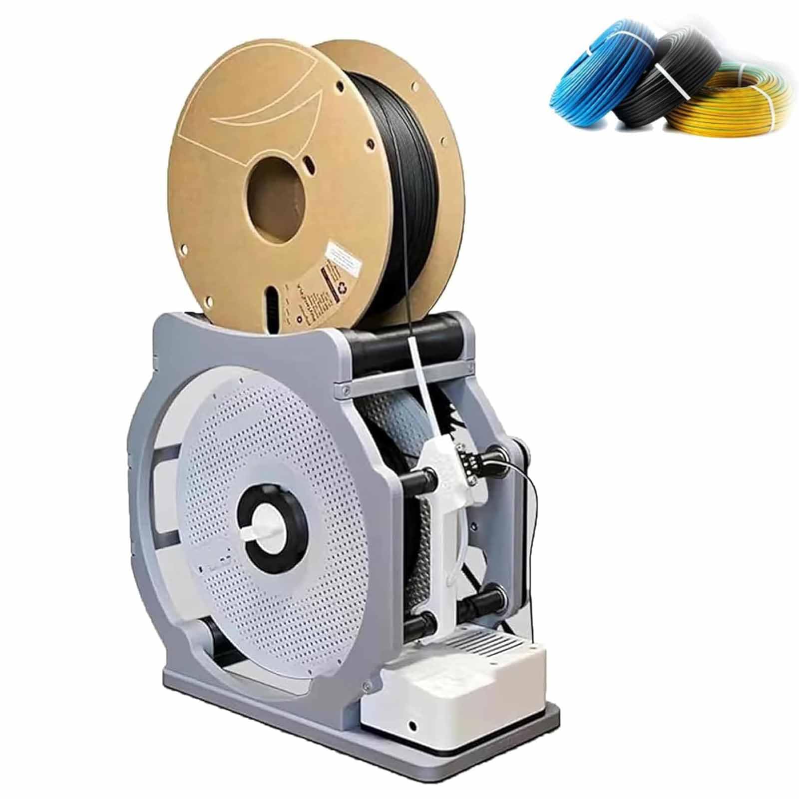 LIULIQ 3d Industrial Filament Respooler Spool Winder, Automatic Spool Winder Machine, Smart Start And Stop, 1kg Spool Capacity, Wrap Neatly Without Tangling, For 3d Printing Enthusiasts, Welder