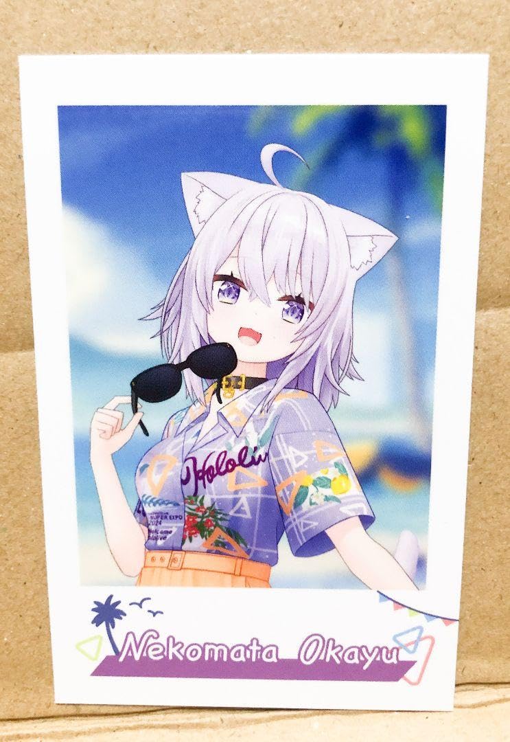 猫又おかゆ　ホロライブ　expo エキスポ 5th fes チェキ風カード 猫又おかゆホロライブexpo エキスポ 5th fes チェキ風カード