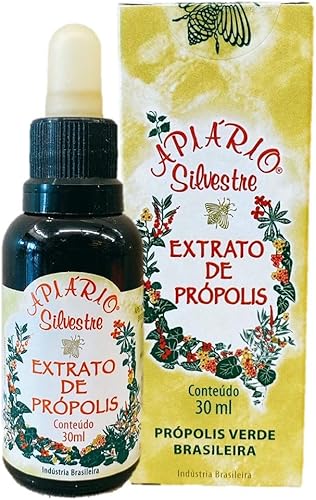 Apiario Silvestre Extracto tradicional de propóleo de abeja verde brasileña (1.0 fl oz)