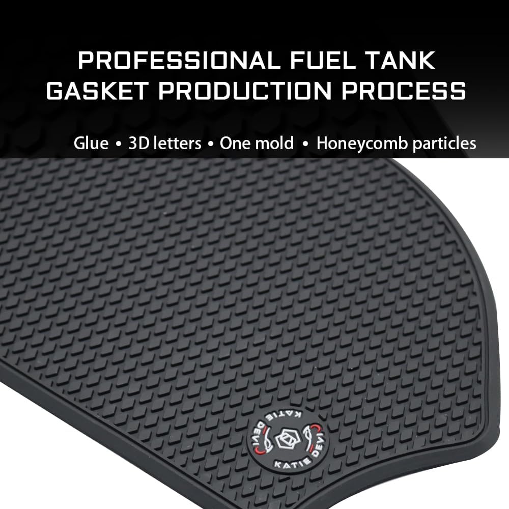 New for GSXR600 GSXR750 GSX-R GSXR 600 750 2011-2024 2025 Motorcycle Side Fuel Tank pad Tank Pads Protector Stickers Decal Gas Knee Grip Traction Pad Tankpad (One Set) Black
