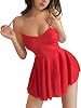 SINROYEE Women Sexy Bodysuit Lingerie Babydoll Teddy Sleepwear Anime Cosplay Temptation Nightdress Free Size