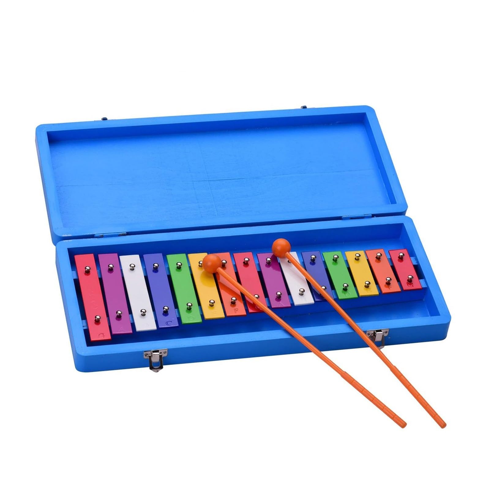 Professionnel Xylophone Xylophone Glockenspiel À 15 Touches Instrument De Percussion Musicale Coloré Avec Étui Maillets