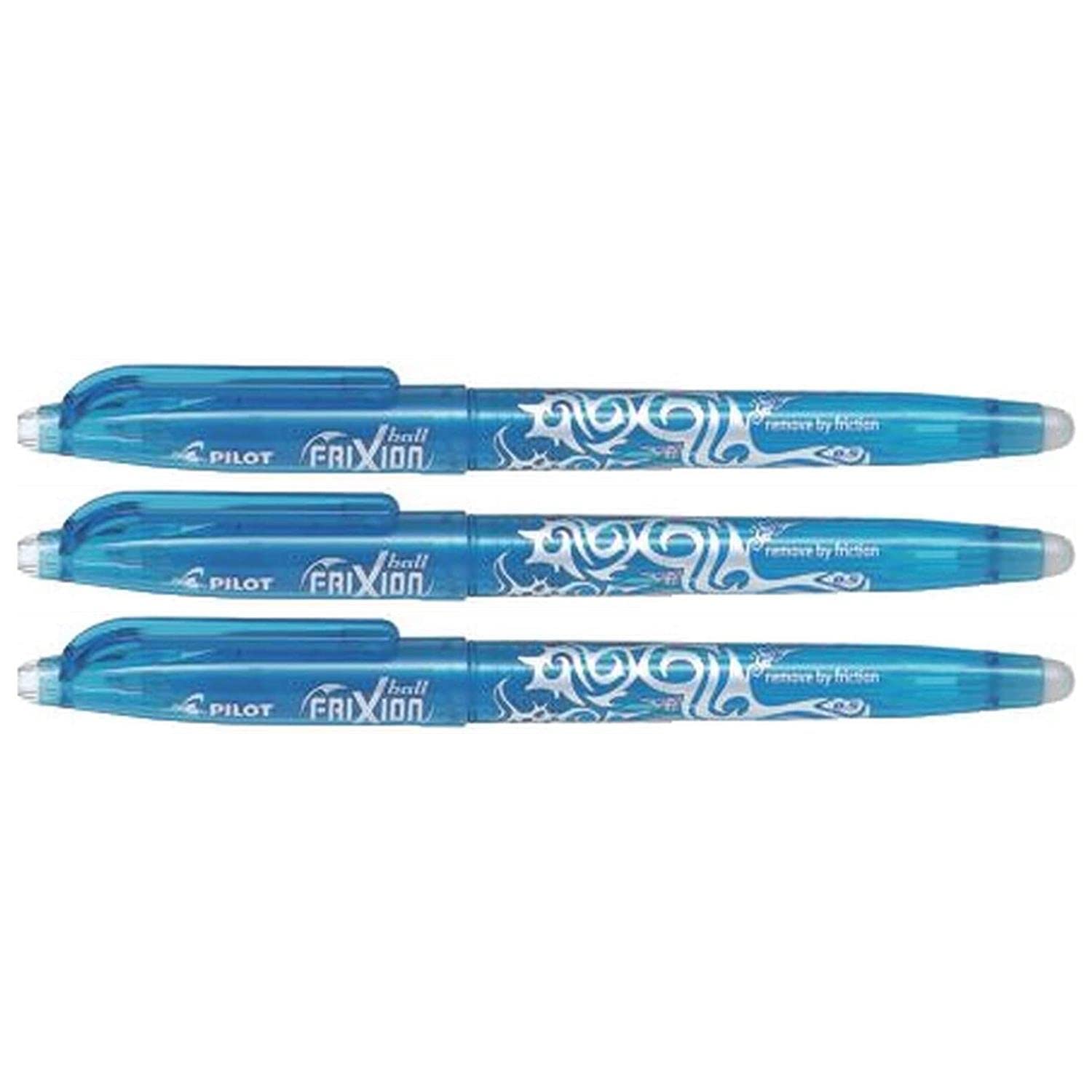 Pilot Frixion Ball Fine Tip Rollerball Pens Turquoise Pack of 3