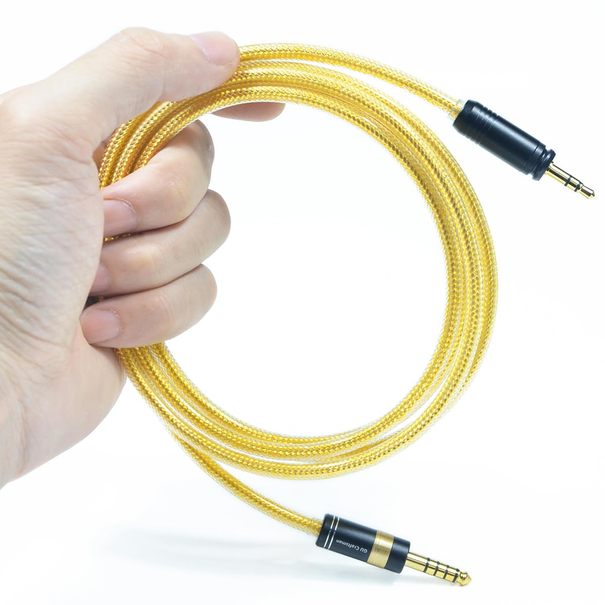 GUCraftsman 6N Câble OFC plaqué argent avec couche de blindage en métal 4,4 mm 3,5 mm pour casque Focal Hadenys Azurys Bathys MG (prise 3,5 mm)