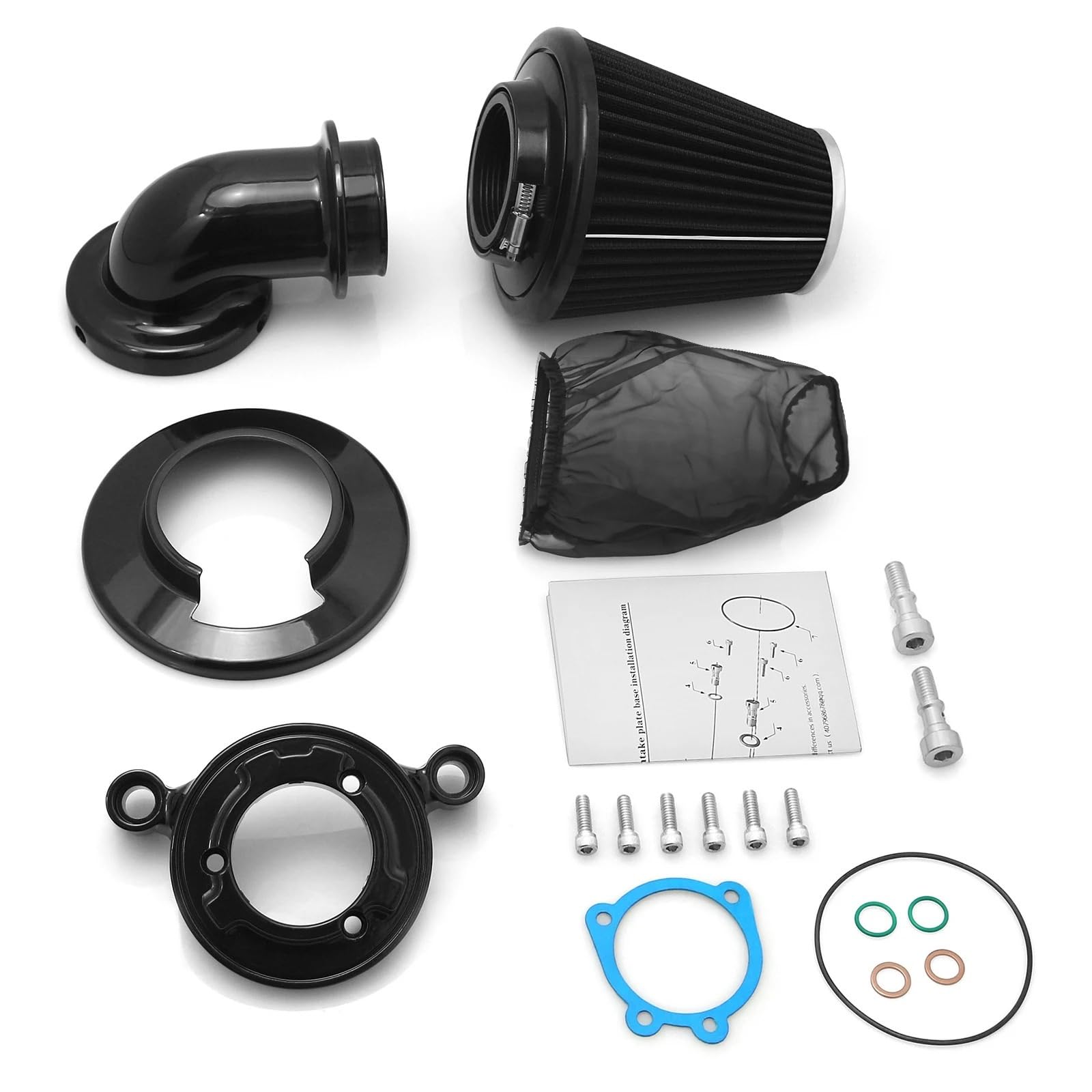 Kompatybilność z Pit Bike crossowym‌ Filtry powietrza Gauge Cut Cone pasują do Harley XL883L SuperLow XL883N Iron 883 Forty Eight XL1200X 1991-2022(1)