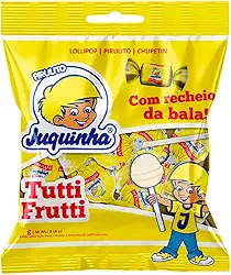 1 Pacote De Pirulito Bola Tutti Frutti Juquinha - 550g