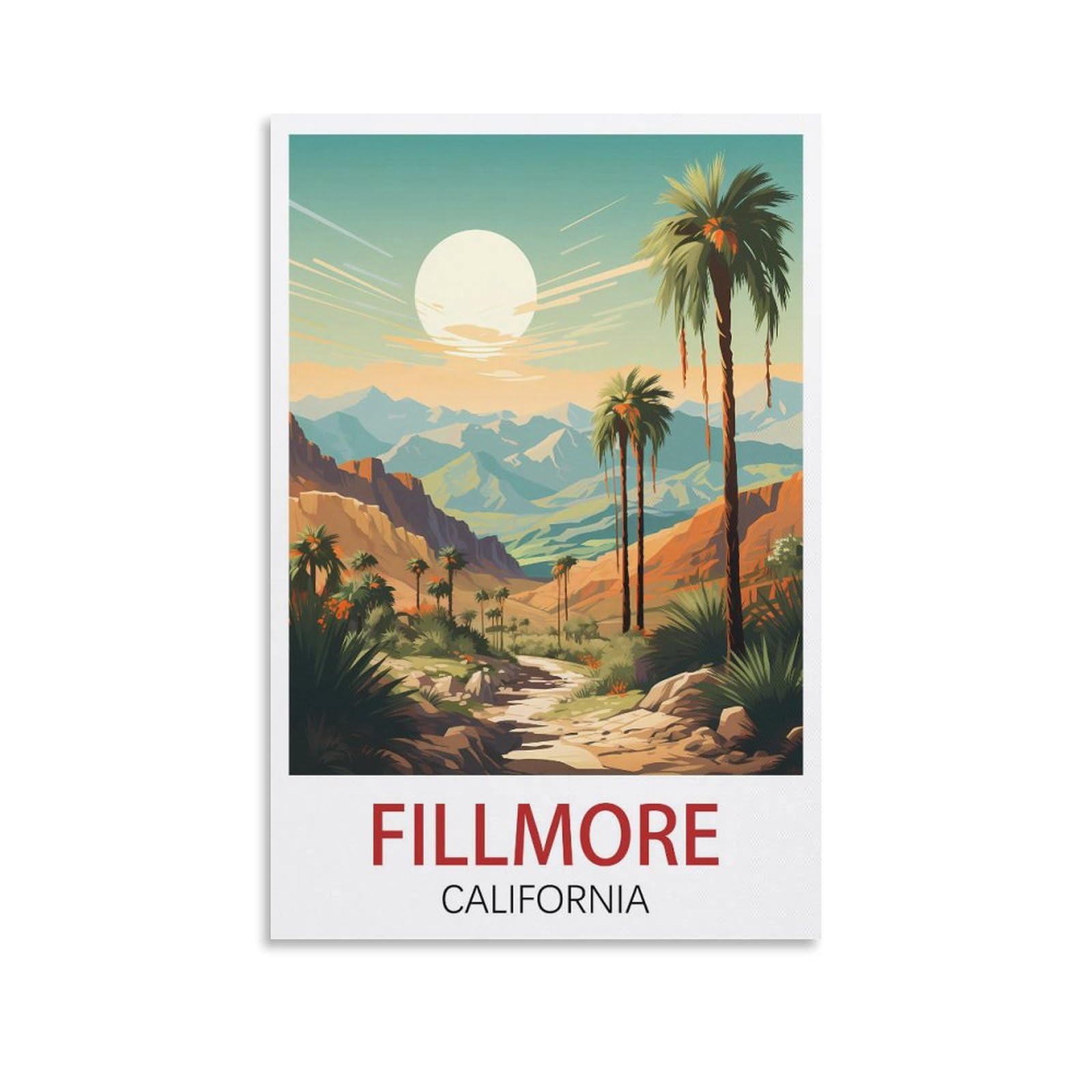 Metal Bar Signs Vintage Travel Tin Signs Metal Poster Wall Decor Office Cafe Bathroom Badroom Fillmore California Posters 30x30cm