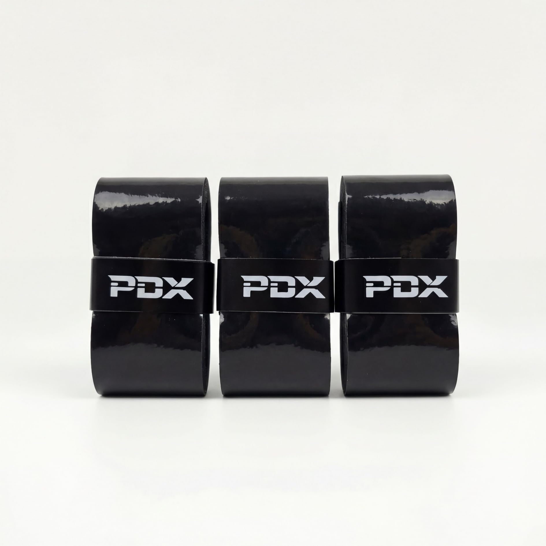 PDX Padel Overgrip 3 Pack Black – 110cm Extended Length Grip Tape with Medium Tacky Feel, Moisture Wicking and Shock Absorption Overgrips for Padel Racket, Tennis and Badminton