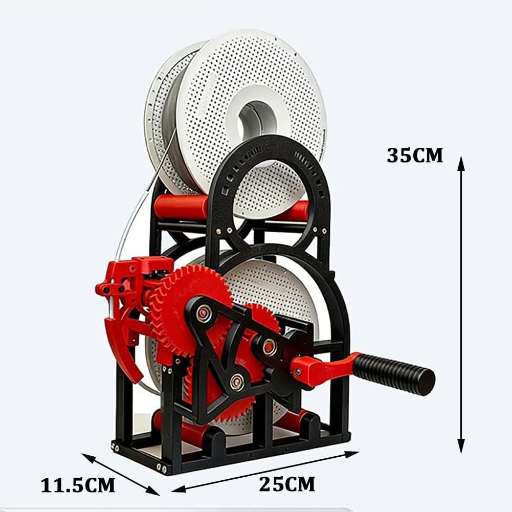 Handgekröpfter 3D-Verbrauchsmaterialienwickler, 3D-Industrie-Verbrauchsmaterial-Wickler, kompatibel mit Spulen mit 20 cm Durchmesser, 3D-Druck-Filament
