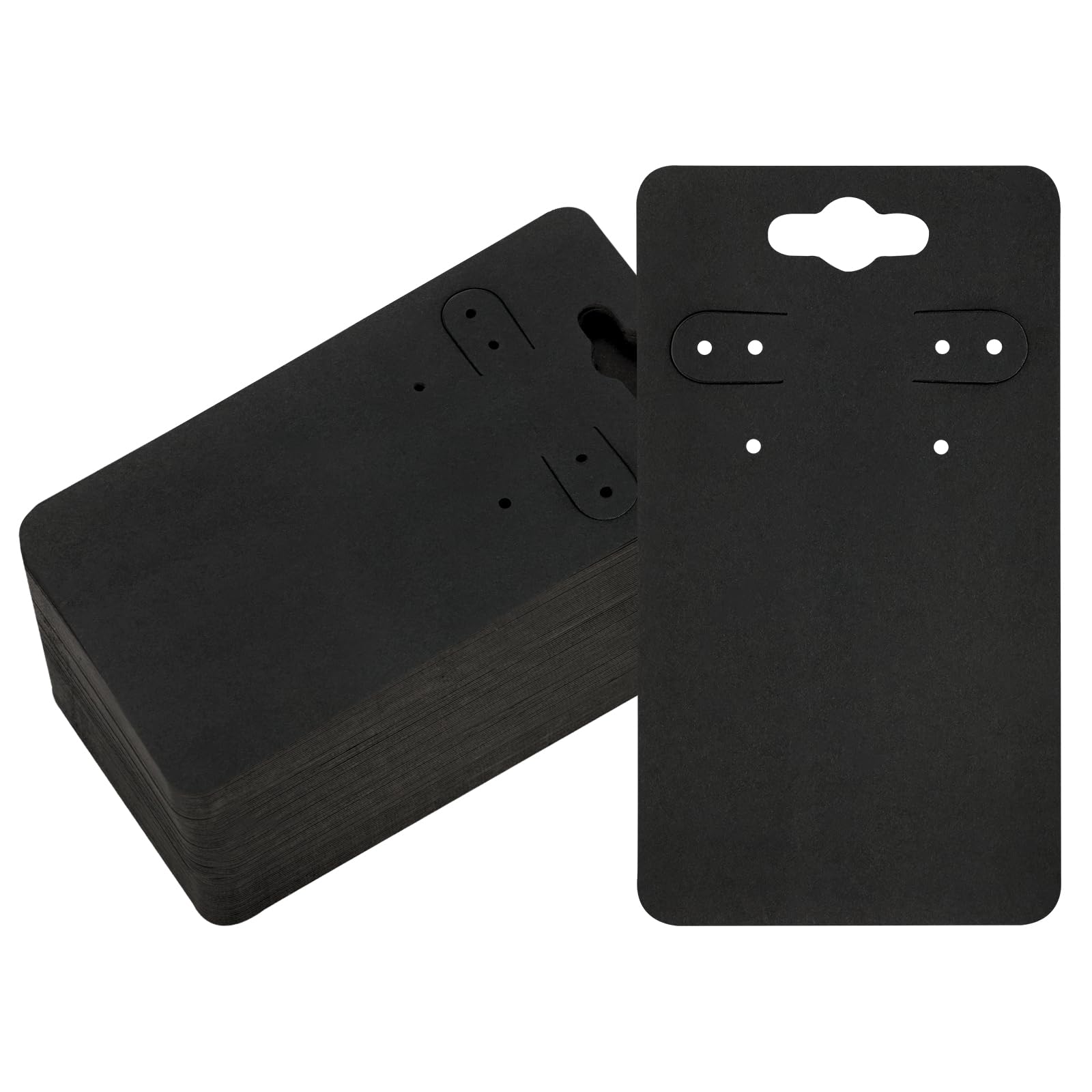 joycraft100Pcs Earring Cards - 2" x 3.54" Black Earring Display Holder Cards, Blank Paper Cards with 6 Holes, Jewelry Display Cards for Selling, Hanging Earring, Jewelry,DIY Crafts, Retail
