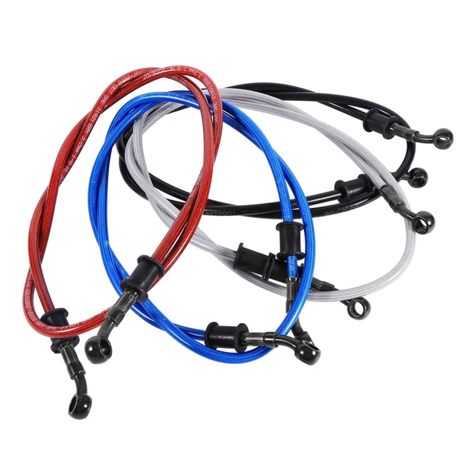 Tubo flessibile per freno moto da 50 cm a 120 cm, tubo flessibile in acciaio per frizione, olio,Dirt Pit Bike, 5 colori, 500 mm, 600 mm pompa freno leva Freno Leve di Frizione Maniglia(Blue 500mm)