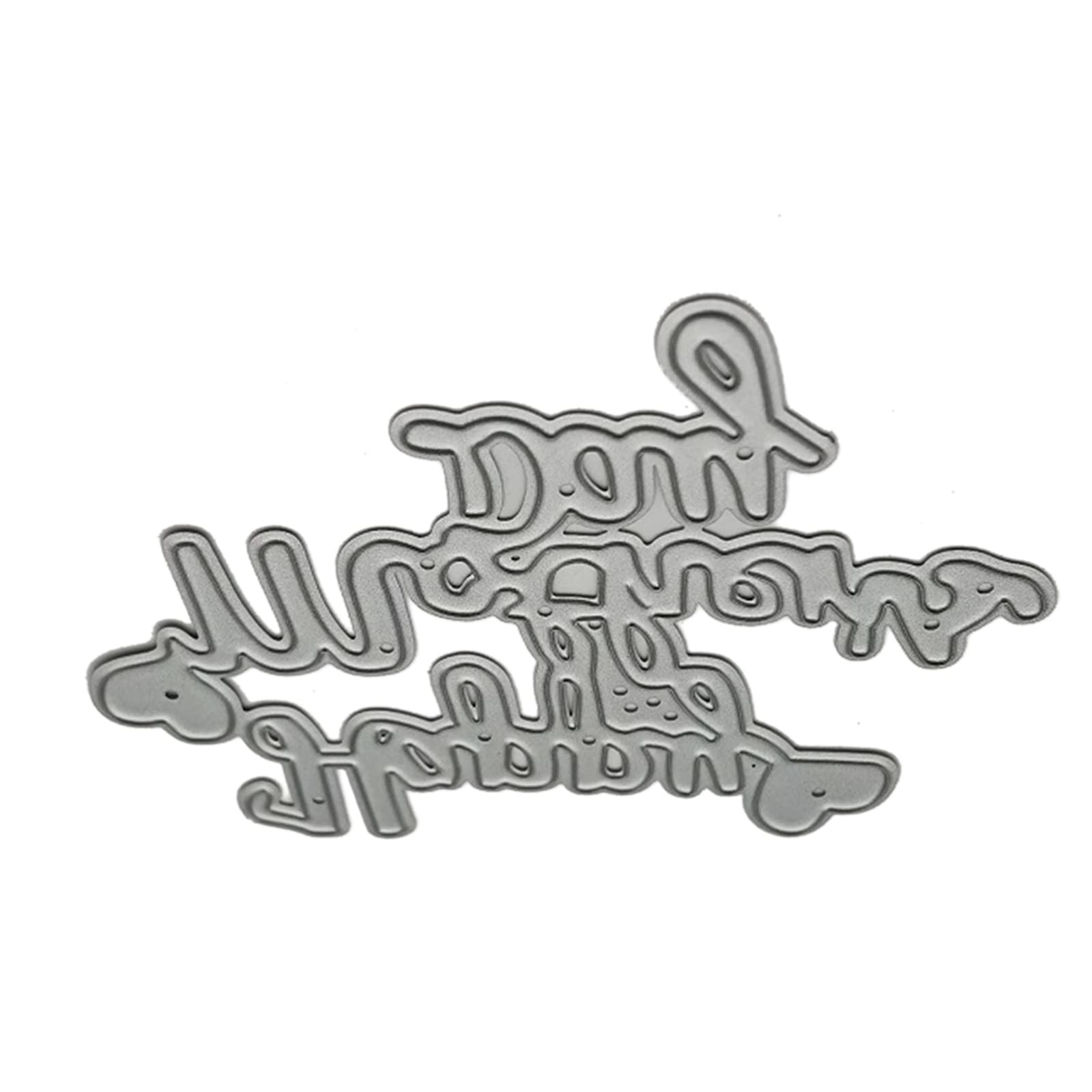 Fustelle in metallo con scritta Happy Mother's Day, stencil per album di ritagli, timbri e