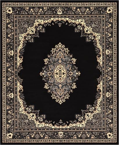 Alfombra Amaya 8' x 10' Negra miniatura 3