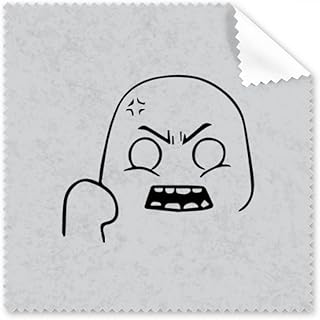 Angry Black Cute Chat Happy Pattern Cleaning Cloth Phone Screen Glasses Cleaner 5pcs