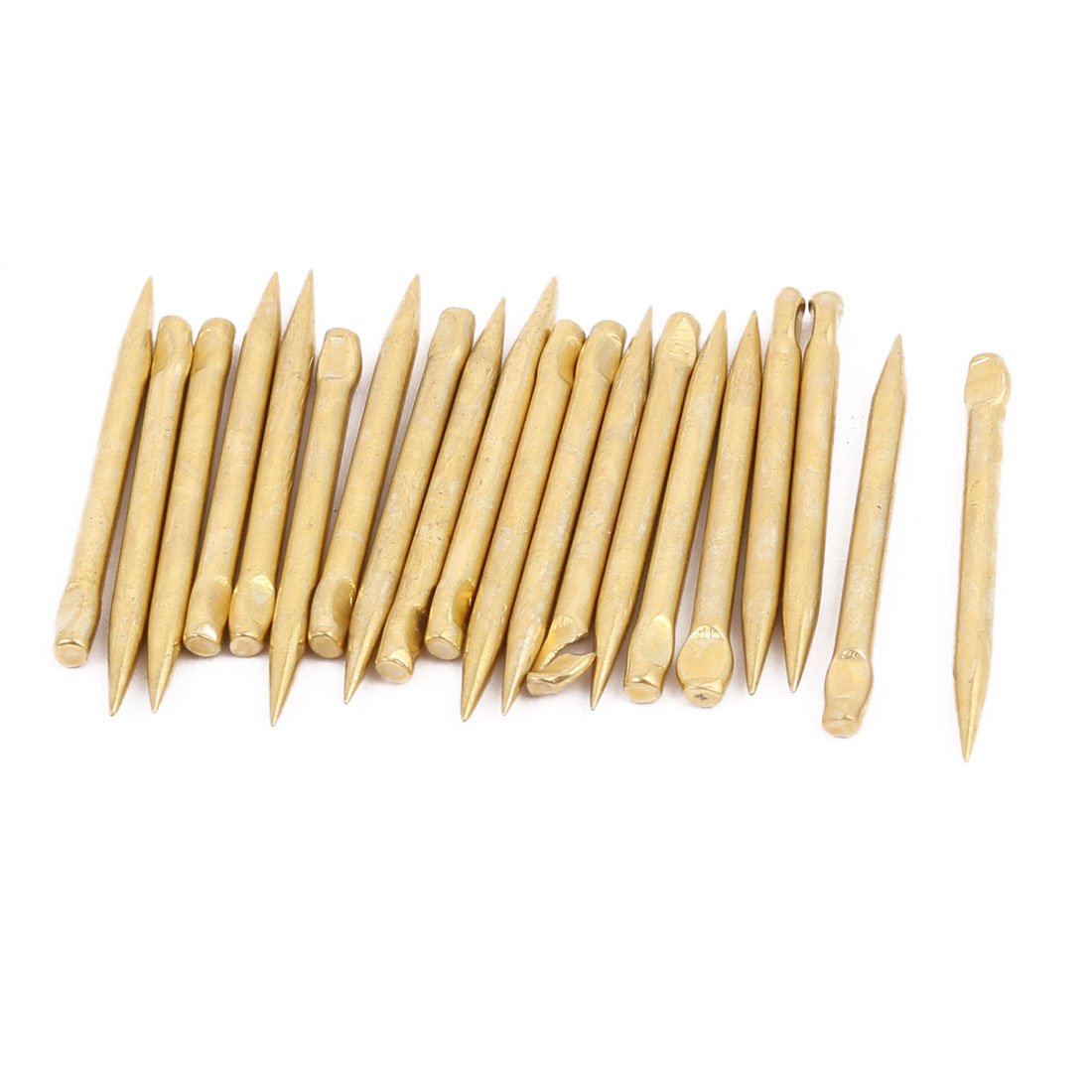 Aexit 1.5mmx20mm Carbon Fastener Steel Point Tip Concrete Cement Wall Nail Brass Tone 20pcs Model:99as175qo647