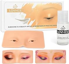 LOVHIDE Makeup Practice Face Board, Silicone Makeup Face - Practice Skin Board,for Eye Makeup Practice for Beginner Makeup Artist The Perfect Makeup (Natural Tone 1-Pcs)