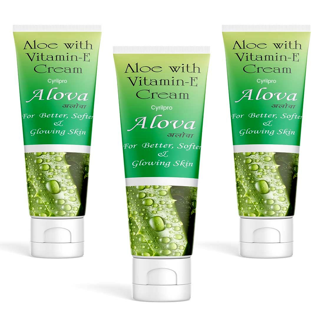 Tantraxx Aloe with Vitamin-E Cream for Better, Softer & Glowing Skin (Pack of 3)