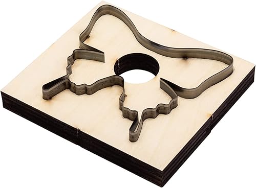 Miniatura 2 de Troqueles de corte de cuero de mariposa doble de 4.17 pulgadas - Molde de corte de cuero DIY - se puede utilizar para tela