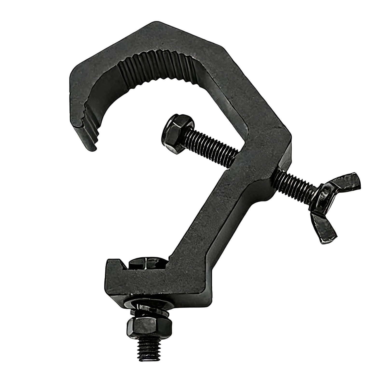 Msioytog Black Strength Aluminum Light Fixture Clamp 25 62Mm Diameter Tubes Quickly Release Mechanism For Stage Lighting Systems Universals Tube Mounting Clamp