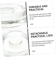 Vista 3 de 3pcs Mason Jar Stone Pressing Food Containers Wine Fermentating Vegetales Sellado Tapas de boca ancha Mason Jar Tapas Suministros de conservas