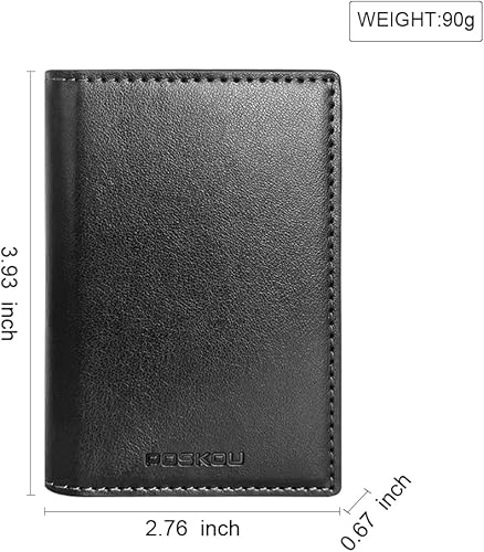 Miniatura 7 de POSKOU Pop up Slim Credit Card Holder Wallet RFID Blocking Smart Metal Cards Wallet for Men