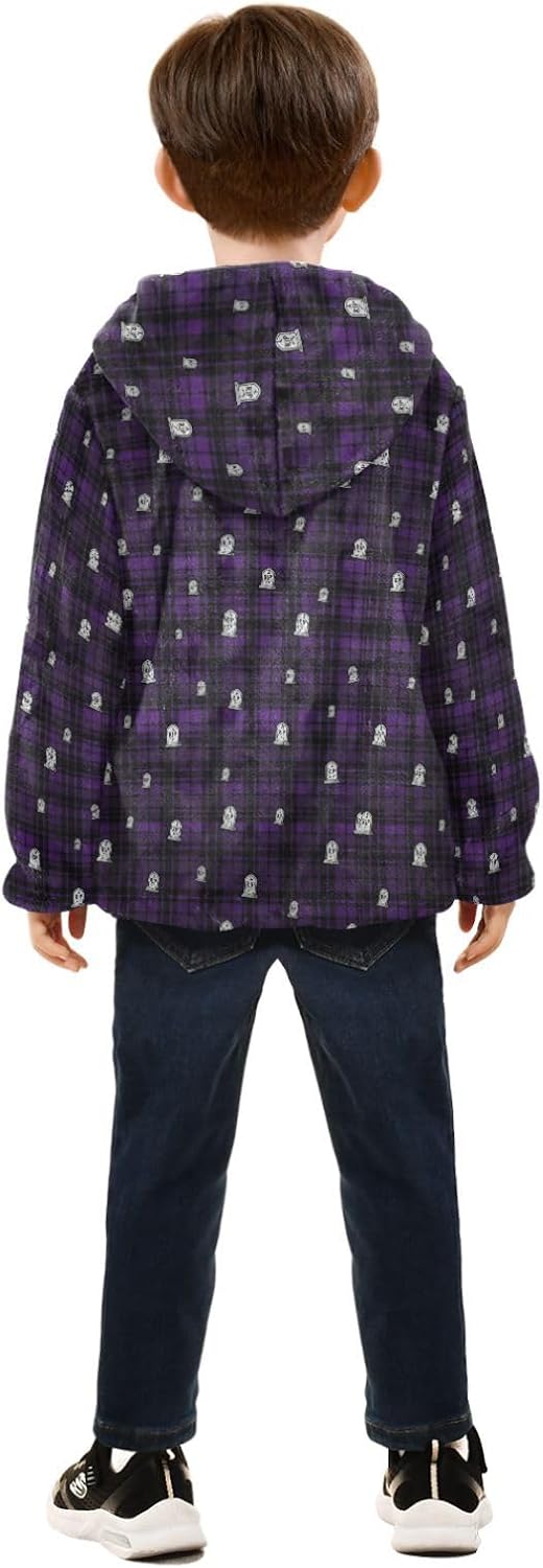 Tombstone Plaid Toddler Zip Up Jackets Outerwear Baby Boys Clothes Winter 3T