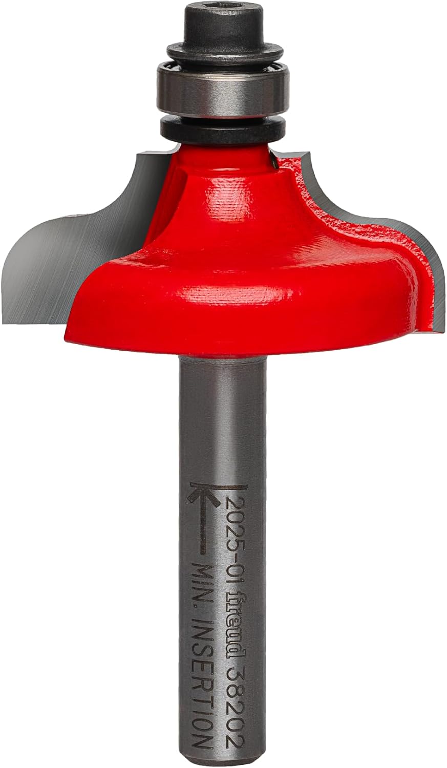 Freud 38-202: 1-1/4" (Dia.) Ogee Fillet Bit with 1/4" Shank, One Size, Perma-shield Coating Red