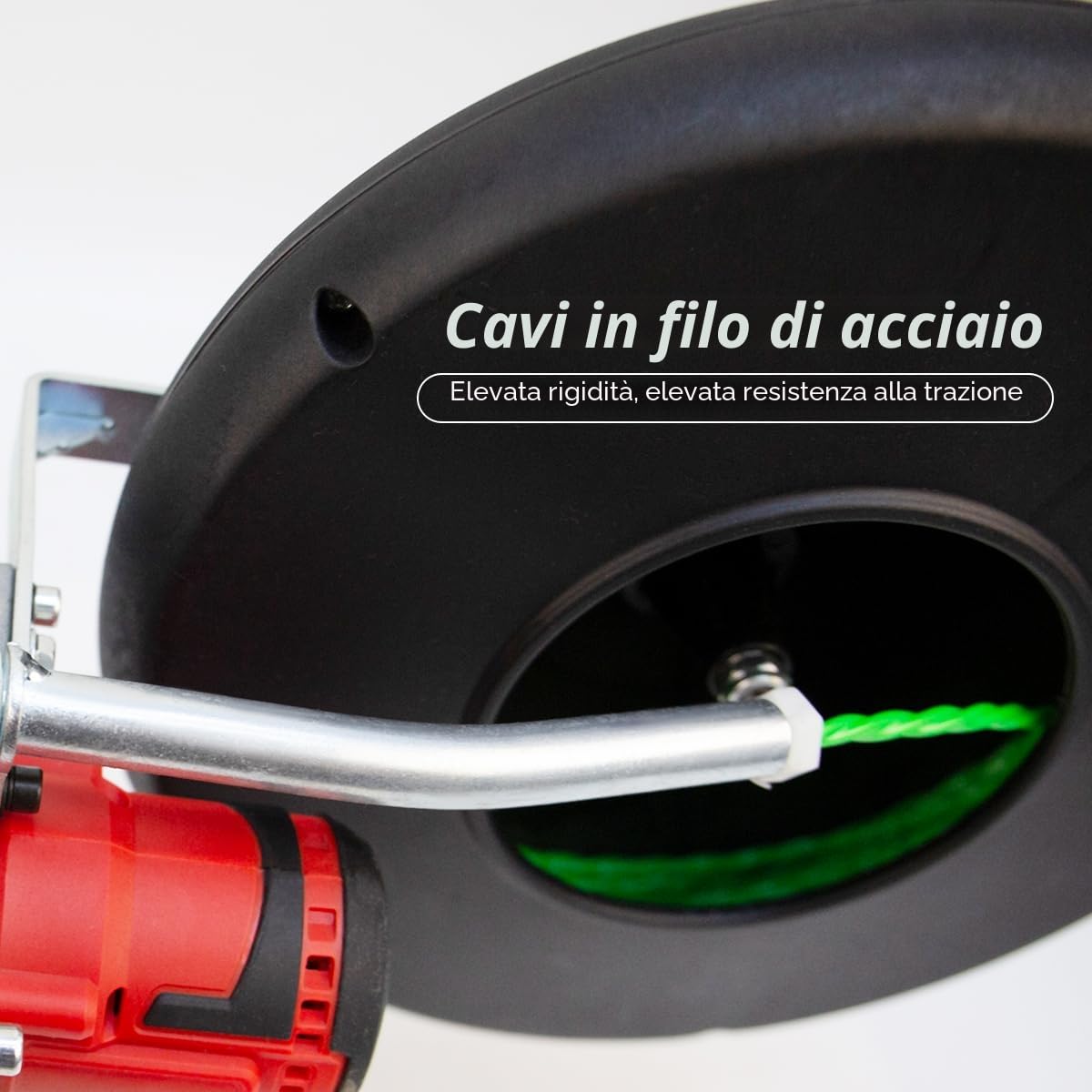 Estrattore Per Cavi Elettrici Senza Fili(Senza Batteria) | Infilacavi da Elettricista per Tubi Nascosti, Macchina per tesare Cavi Automatica, per Elettricisti, Cavo da 50 M