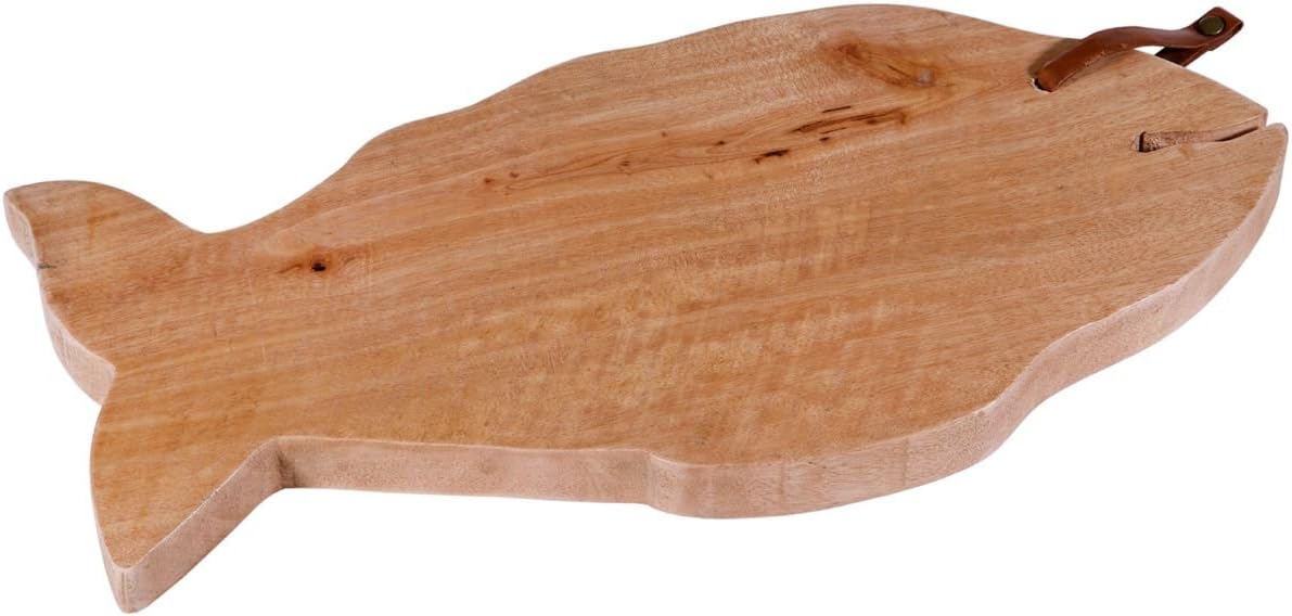 Fish Shaped Wood Cutting Board - 14"l Thick Strong Chopping Board for Everyday Use